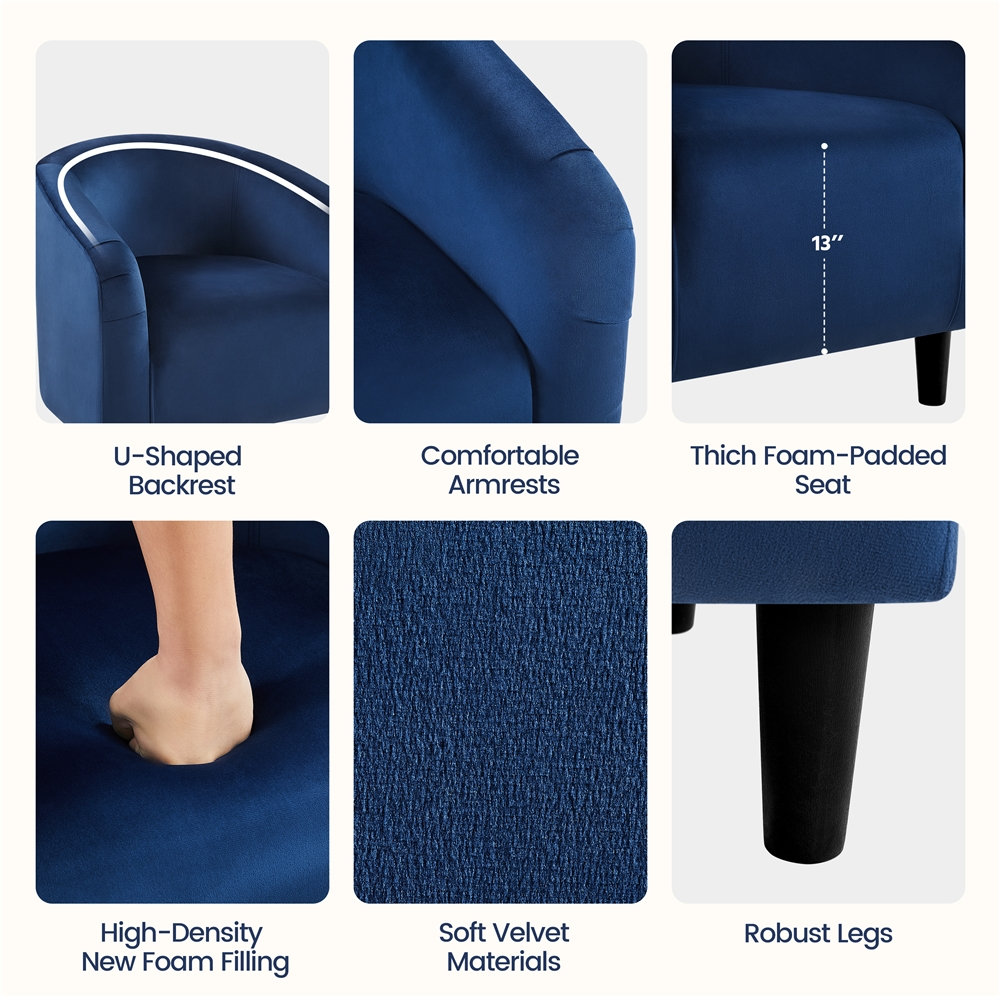 Robeson 28" Wide Velvet Barrel Chair